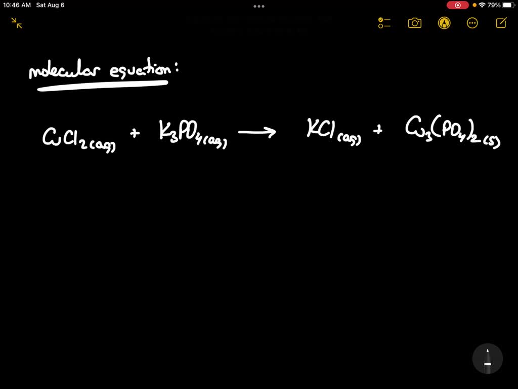 SOLVED Complete and balance the molecular equation for the reaction of