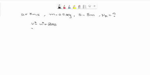 a-05-kg-object-is-given-an-initial-velocity-of-3-ms-after-which-it-slides-a-distance-of-8-m-across-a-level-floor-what-is-the-coefficient-of-kinetic-friction-between-the-object-and-the-floor-74773