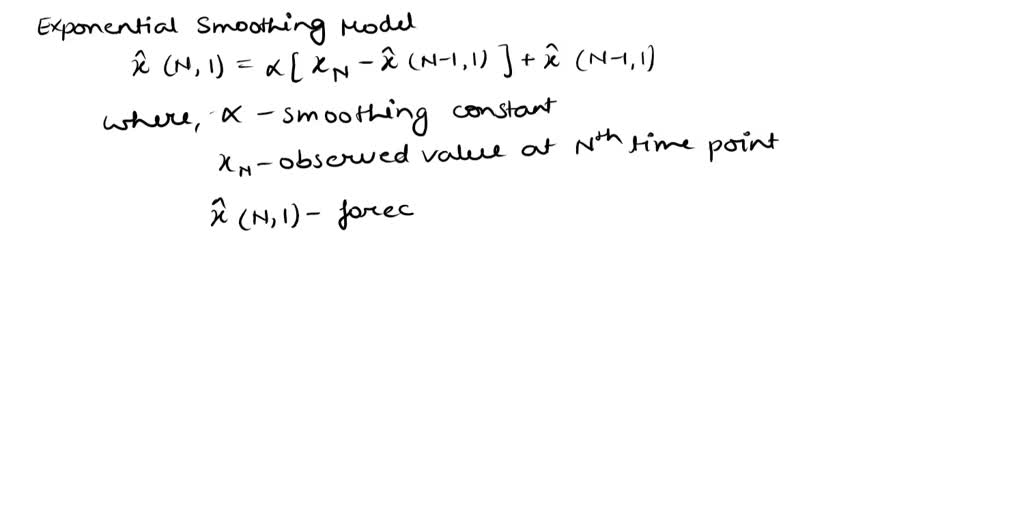 SOLVED 511 Explain what would happen if the smoothing constant in an