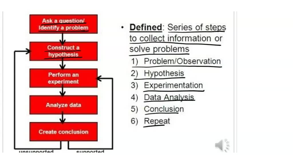 SOLVED Steps That Occur In The Scientific Process Are Listed Below 