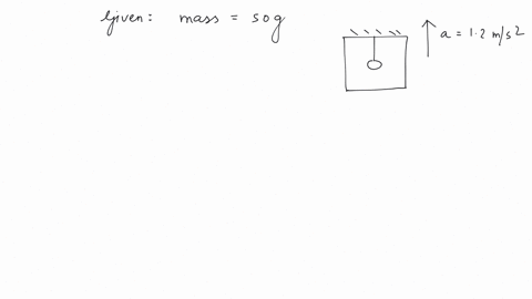 a-pendulum-bob-of-mass-50-gm-is-suspended-from-the-ceiling-of-an-elevator-the-tension-in-the-string-if-the-elevator-goes-up-with-uniform-acceleration-of-12-ms2