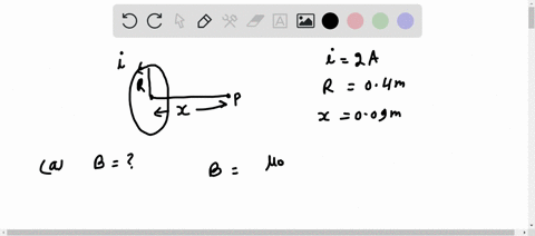 a-loop-of-wire-is-carrying-current-of-2-a-the-radius-of-the-loop-is-04-m-what-is-the-magnetic-field-at-a-distance-009-m-along-the-axis-and-above-the-center-of-the-loop-_______-t-what-is-the-81844