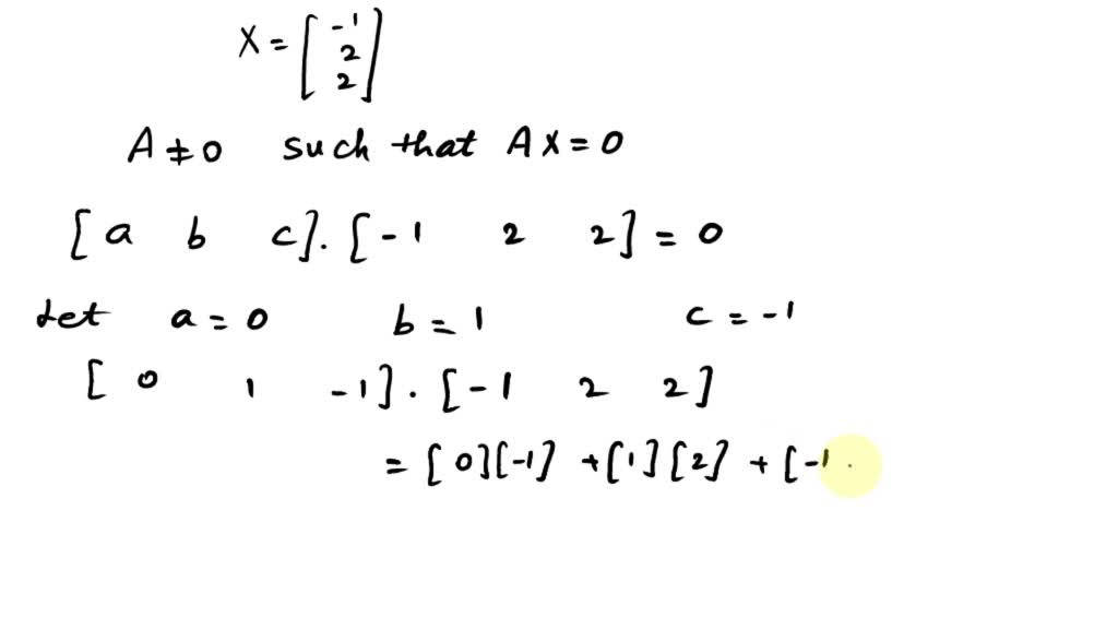 Solved Question 3 [10 Points] Given The Following Vector X Find Non