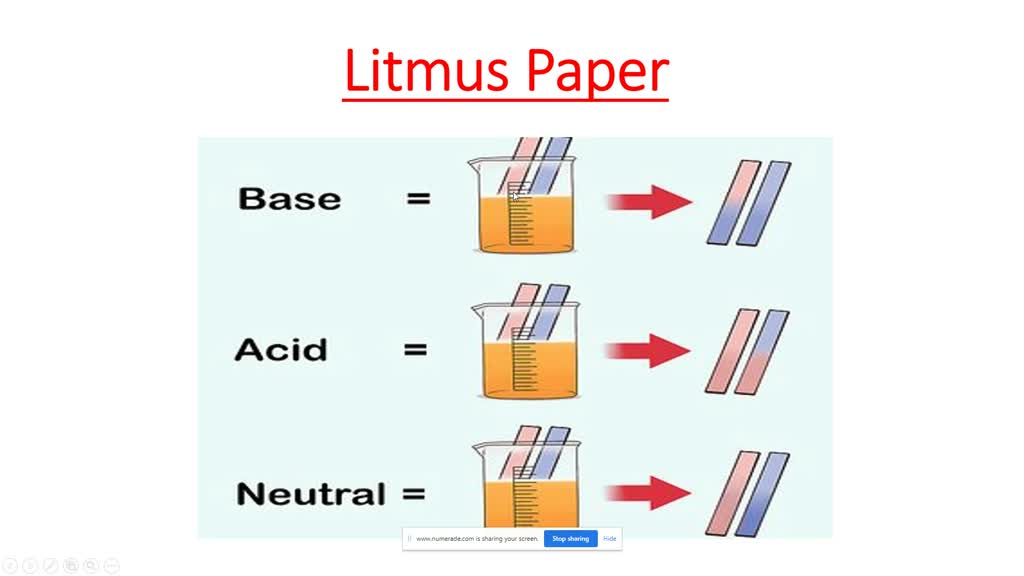 SOLVED write the colour change when mixed with acid and bases of Litmus