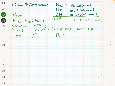 a-gas-mixture-contains-0600-mol-of-n2-0150-mol-of-h2-and-0400-mol-of-ch4-calculate-the-pressure-of-the-gas-mixture-and-the-partial-pressure-of-each-constituent-gas-if-the-mixture-is-in-a-600-60922