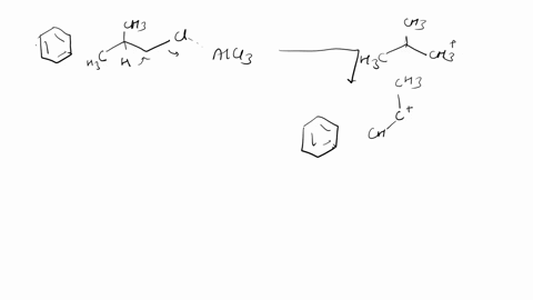 attempts-to-prepare-isobutylbenzene-by-direct-friedd-crafts-alkylation-of-benzene-result-in-tert-butylbenzene-as-the-major-product-as-below-write-the-complete-stepwise-mechanism-for-this-rea-11132
