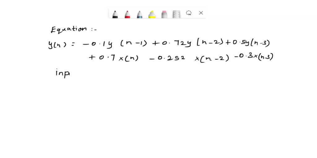 SOLVED: Draw the implementation for the following difference equation ...