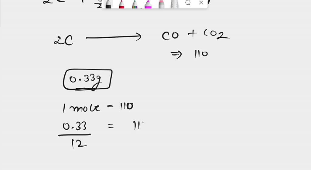 SOLVED Graphite is burned in oxygen to give carbon monoxide and carbon