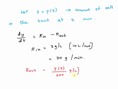 3pts-a-tank-of-volume-400-l-initially-contains-20-g-of-salt-a-salt-brine-of-concentration-3-gl-is-pumped-into-the-tank-at-the-rate-of-10-lmin-and-the-perfectly-stirred-mixture-is-pumped-out-53982