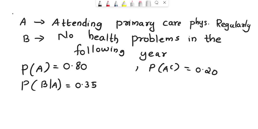 SOLVED 80 of people attend their primary care physician regularly; 35