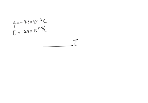 a-charge-of-48-106-c-is-placed-at-a-point-in-space-where-the-electric-field-is-directed-toward-the-right-and-has-a-magnitude-of-64-105-nc-what-is-the-magnitude-of-the-electrostatic-force-on-25753