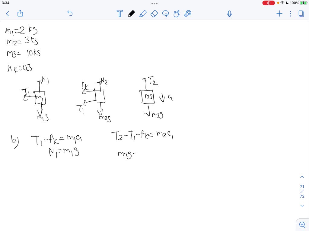 SOLVED: 53. In Figure P4.53, the coefficient of kinetic friction ...