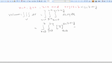 point-find-the-volume-of-the-solid-bounded-by-the-planes-x-0y-0-2-0-and-x-y-z-7-answer-36552