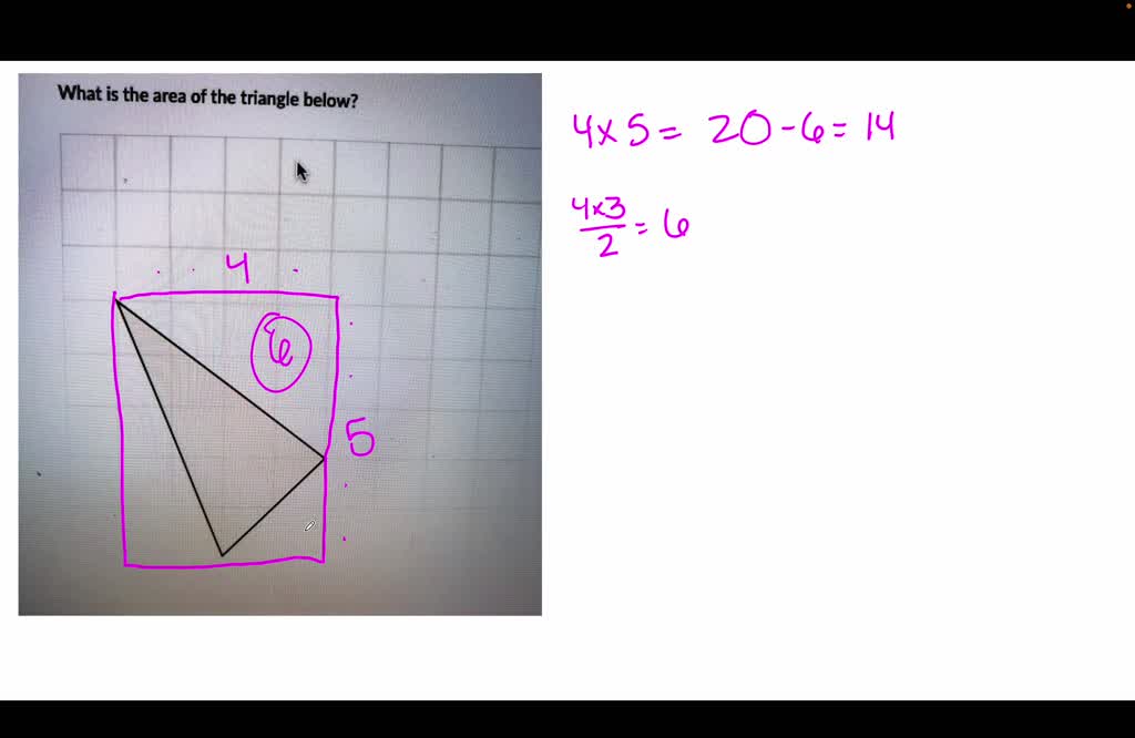 SOLVED: A triangle has the base and height shown. What is the area of ...