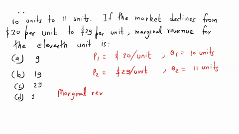 suppose-that-a-monopolist-increases-production-from-10-units-to11-units-if-the-market-price-declines-from-30-per-unit-to-29-perunit-marginal-revenue-for-the-eleventh-unit-ischoose-one-answer-76311