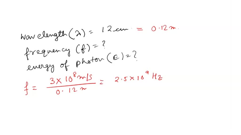 SOLVED A cook uses a microwave oven to heat a meal. The wavelength of