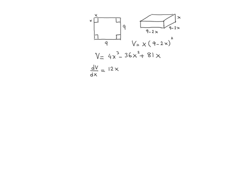 if-an-open-box-is-made-from-a-tin-sheet-9-in-square-by-cutting-out-identical-squares-from-each-corner-and-bending-up-the-resulting-flaps-determine-the-dimensions-of-the-largest-box-that-can-18034