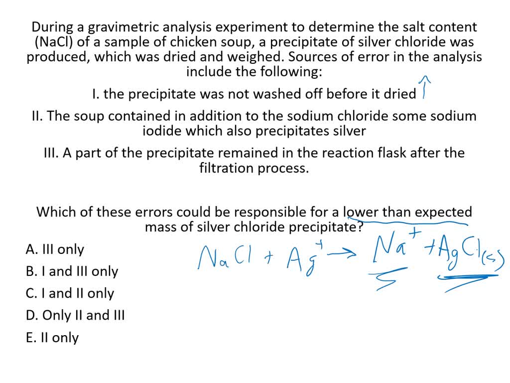 gravimetric analysis of chloride salt