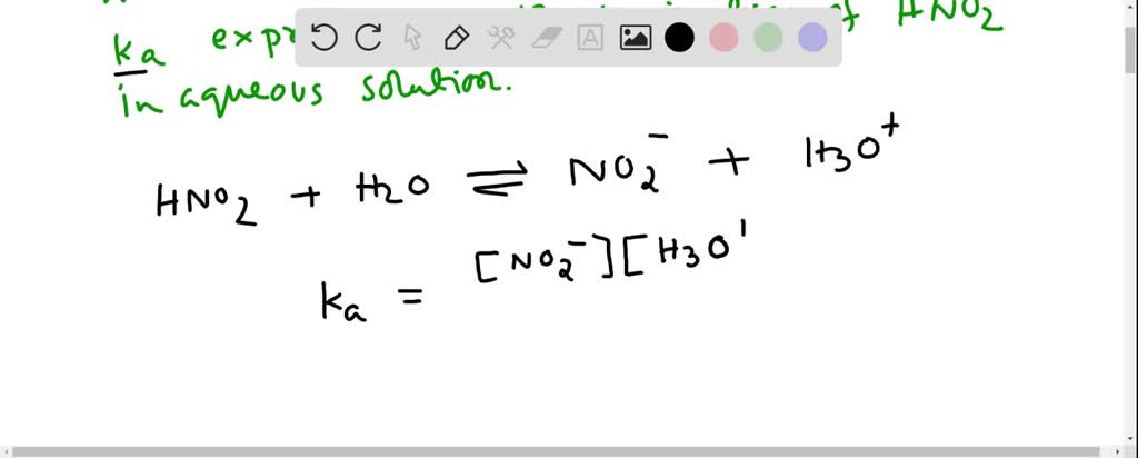 SOLVED: An aqueous solution of HNO2 is poured onto a solid pile of ...