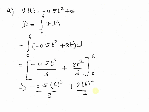 a-particle-is-released-as-part-of-an-experiment-its-speed-t-seconds-after-release-is-given-by-vt05t28t-where-vt-is-in-meters-per-seconda-how-far-does-the-particle-travel-during-the-first-6-s-72492
