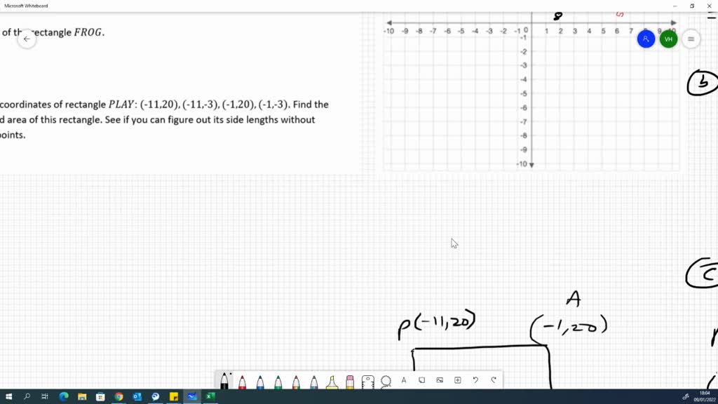 SOLVED:Here are the vertices of rectangle FROG: (-2,5), (-2,1),(6,5 ...