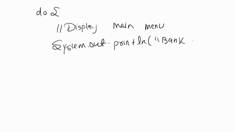 Write a menu driven program in java to display the pattern...
