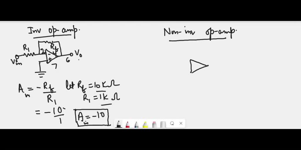 SOLVED: Draw An Inverting Amplifier Circuit With An Op-amp. Draw The ...