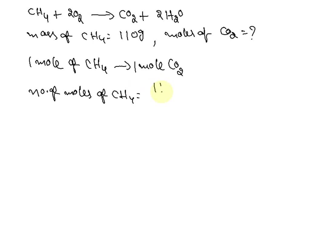 SOLVED: The combustion of methane produces CO2 gas and H2O gas. What is ...