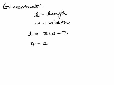 the-length-of-a-rectangle-is-7-centimeters-less-than-three-times-its-width-its-area-is-20-square-centimeters-find-the-dimensions-of-the-rectangle-26584
