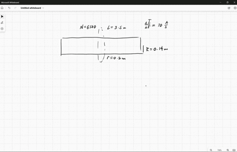 a-solenoid-has-a-radius-rs-140-cm-length-l-350-m-and-ns-6500-turns-the-current-in-the-solenoid-decreases-at-the-rate-of-700-as-a-circular-coil-with-a-single-turn-and-radius-rc-200-cm-encircles-the-sol
