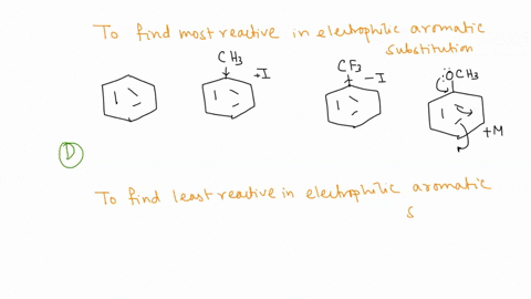 which-is-most-reactive-in-electrophilic-aromatic-substitution-a-b-ch3-c-cf3-d-och3-which-is-least-reactive-in-electrophilic-aromatic-substitution-b-c-cho-d-ccl3-which-of-these-reactions-woul-19285