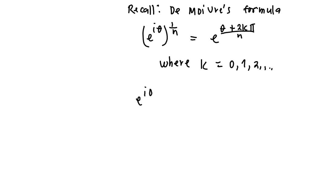 SOLVED: (b) Find one fourth roots of unity.