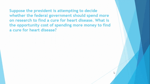 suppose-the-president-is-attempting-to-decide-whether-the-federal-government-should-spend-more-on-research-to-find-cure-for-heart-disease-what-is-the-opportunity-cost-of-spending-more-money-73908