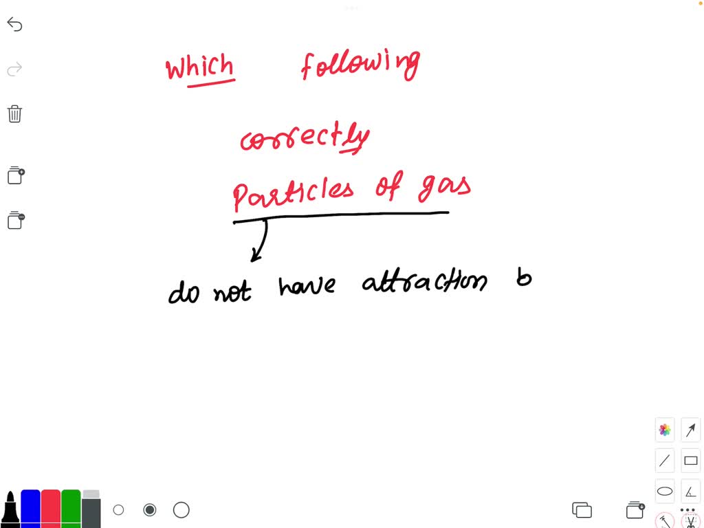 SOLVED One of the following does NOT describe gases. Which one is it