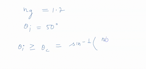 a-glass-block-with-an-index-of-refraction-of-17-is-immersed-in-an-unknown-liquid-a-ray-of-light-inside-the-block-undergoes-total-internal-reflection-as-shown-in-the-figure-which-one-of-the-f-58072