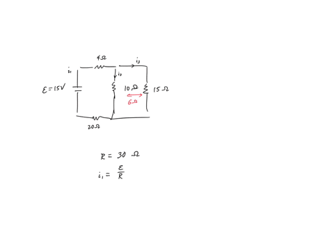 how-many-amps-is-the-current-i1-how-many-amperes-is-the-i2-current-how-many-amperes-is-the-i3-current-how-many-watts-is-the-power-drawn-from-the-4-resistor-what-is-the-potential-difference-between-the