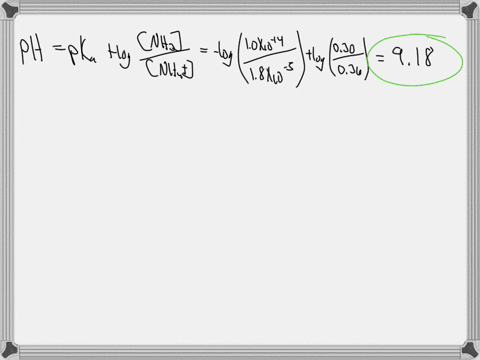 calculate-the-ph-of-the-030-m-nh3036-m-nh4cl-buffer-system-what-is-the-ph-of-20-ml-of-0050-m-naoh-to-80-ml-of-the-buffer-solution-95045