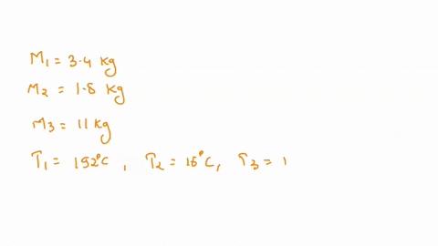 calculate-the-specific-heat-of-a-metal-from-the-following-data-a-container-made-of-the-metal-has-a-mass-of-34-kg-and-contains-11-kg-of-water-a-18-kg-piece-of-the-metal-initially-at-a-tempera-87559
