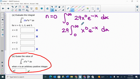 a-evaluate-the-integral-29xne-x-dx-for-n-0-1-2-and-3_-n-0-n-1-n-2-n-3-b-guess-the-value-of-xne-x-dx-when-n-is-an-arbitrary-positive-integer-nl-58372