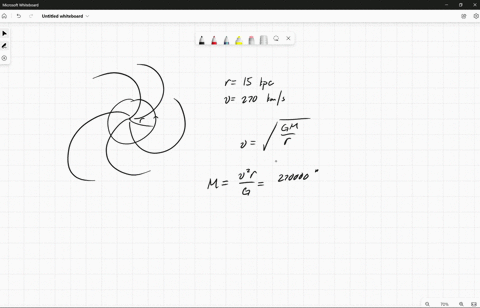 calculate-the-total-mass-of-the-galaxy-lying-within-20-mathrmkpc-of-the-galactic-center-if-the-rotat-94327