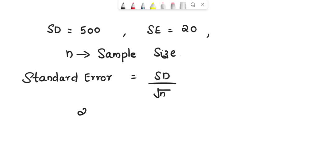SOLVED: A researcher reports survey by stating that the standard error ...