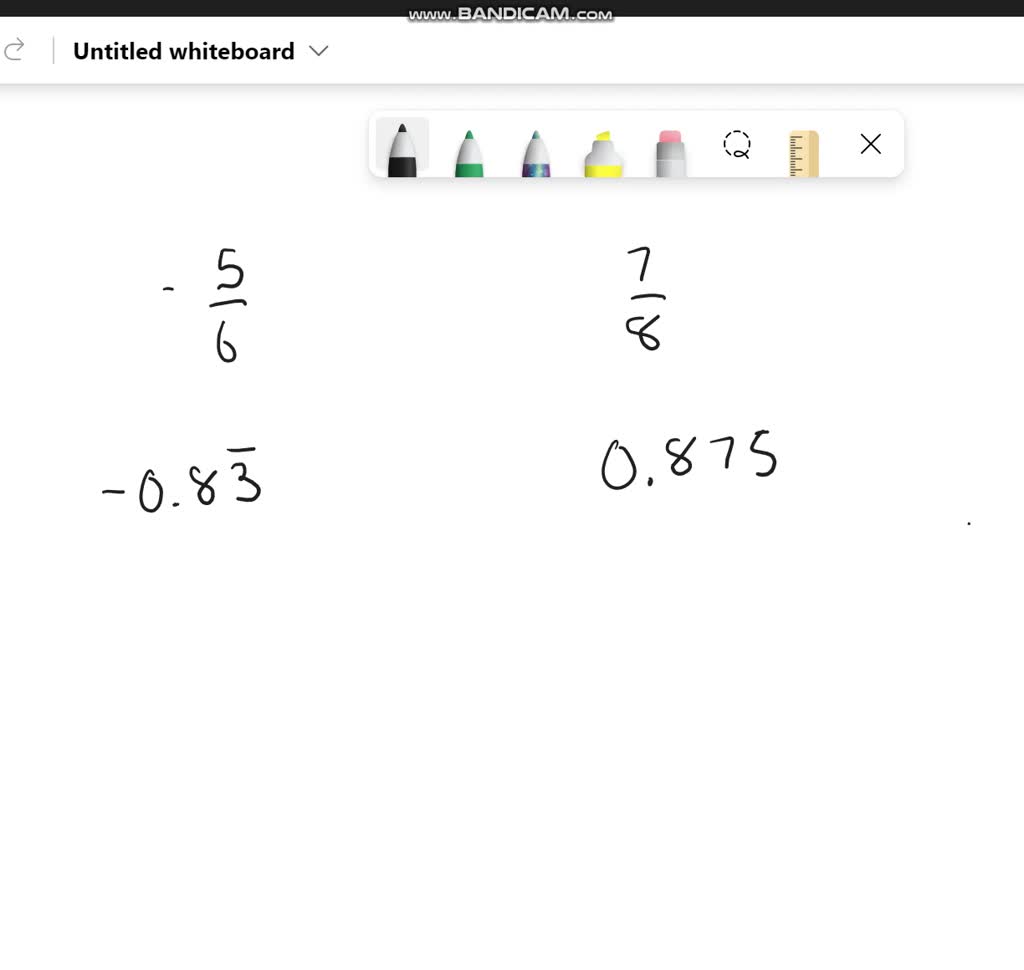write any 2 rational numbers between 5 6 and 7 8