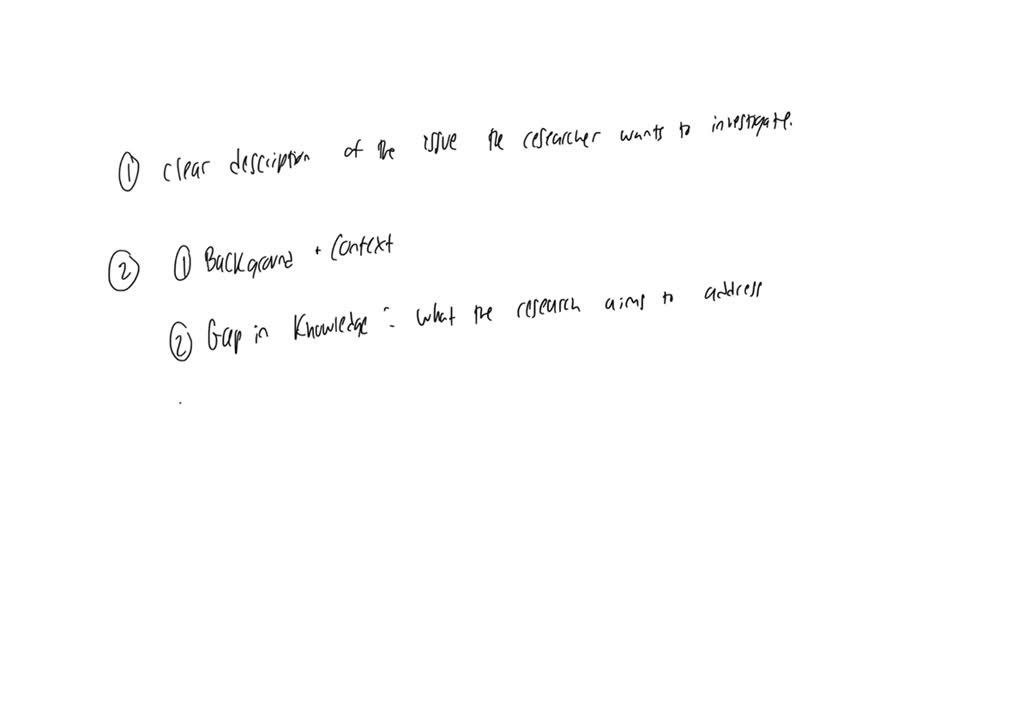 SOLVED: 1. What is a statement of the Problem in research and give an ...
