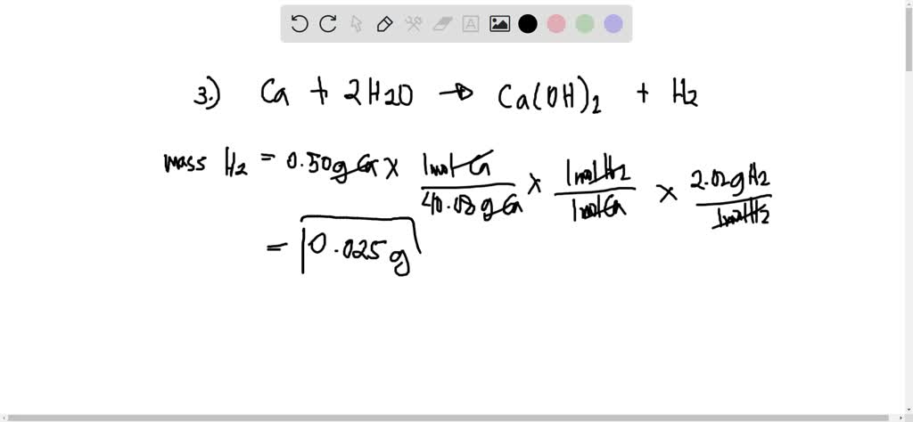 SOLVED: Question 3 5 pts Calcium metal reacts with water to form ...