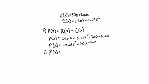 question-the-cost-of-producing-units-is-cr-300-200-the-revenue-function-rx-for-selling-_-is-rr-4-units-250x-001x-state-the-prolit-function-px-for-producing-and-selling-1-unts-b-find-the-marg-16458