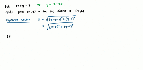 find-the-point-on-the-line-3x-y-7-that-is-closest-to-the-point-5-2-y-45682
