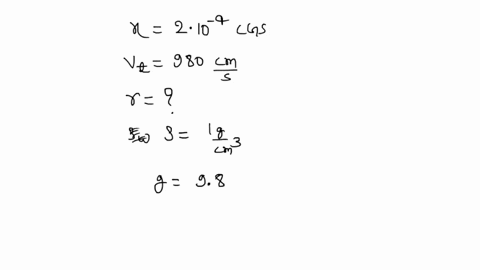a-water-drop-is-observed-to-fall-through-a-gas-of-density-0001gcm3-with-a-constant-velocity-of-980cms-what-is-the-radius-of-the-drop-the-coefficient-of-viscosity-of-gas-is-210-raise-to-power-52756