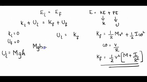 four-objects-are-placed-in-a-row-at-the-same-height-near-the-top-of-a-ramp-and-are-released-from-rest-at-the-same-time-the-objects-are-a_-1-kg-solid-sphere-b-1-kg-hollow-sphere-c-2-kg-solid-59461