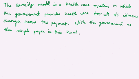 which-type-of-health-care-system-is-largely-owned-and-run-by-the-government-beveridge-model-national-health-insurance-model-bismarck-model-fee-for-service-model-which-payment-system-is-the-m-86134