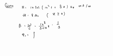 3-in-a-free-spacez-0-a-plane-wave-with-hi10-cos-1o18t-3xax-mam-is-incident-normally-on-a-lossless-medium-u-8-2-in-region-z-o-determine-the-reflected-wave-h-e-and-the-transmitted-wave-htet-15895